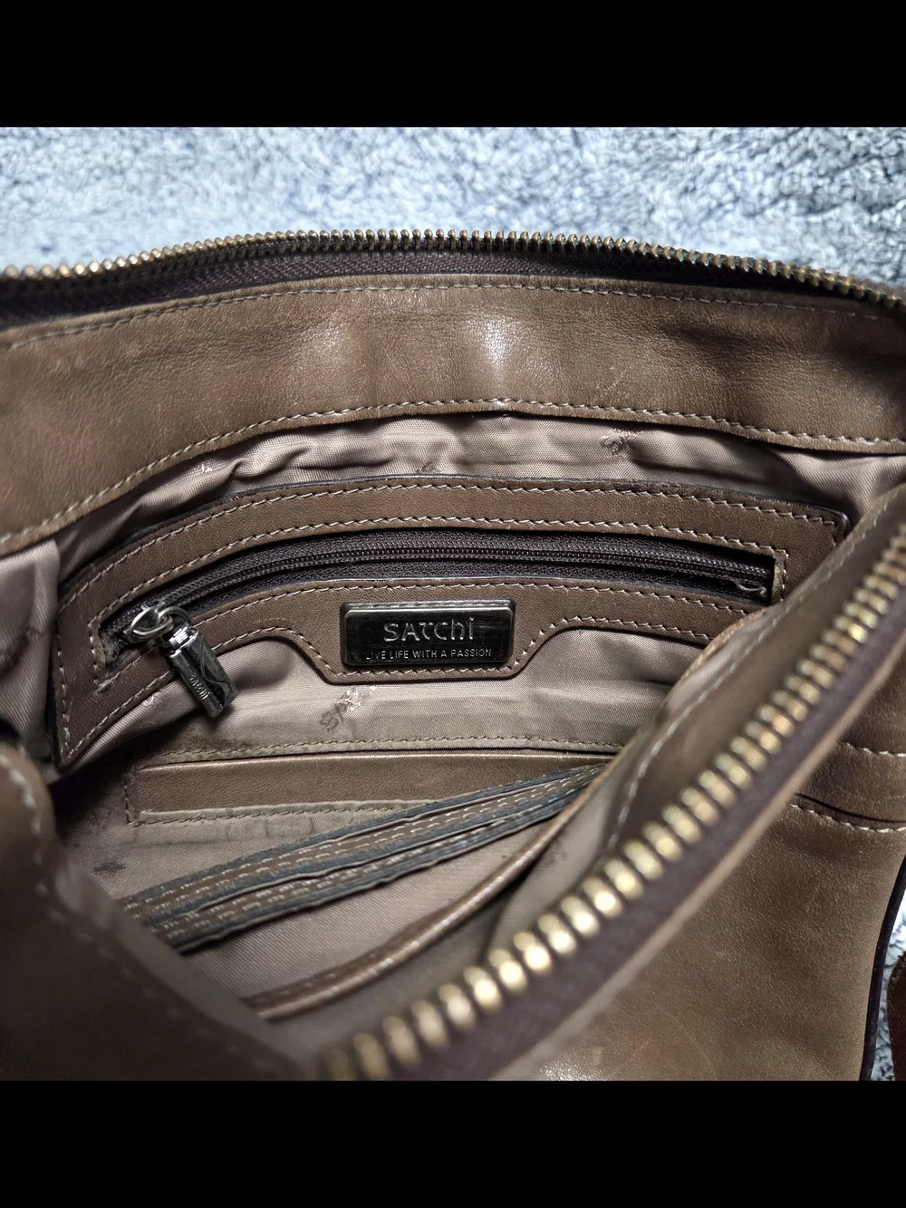 Satchi Leather Crossbody Bag